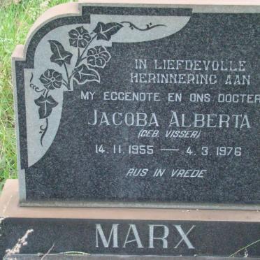 MARX Jacoba Alberta nee VISSER 1955-1976