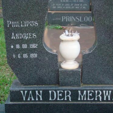 MERWE Phillipus Andries, van der 1962-1991
