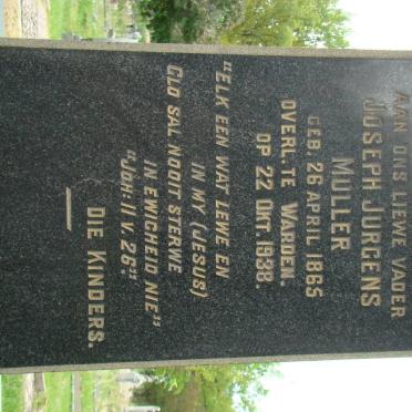 MULLER Joseph Jurgens 1865-1938