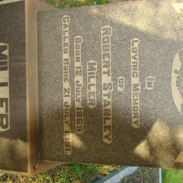 MILLER Robert Stanley 1865-1951