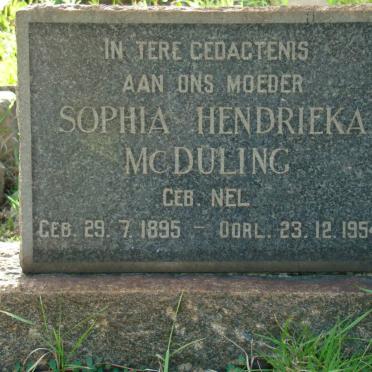 McDULING Sophia Hendrieka nee NEL 1895-1954