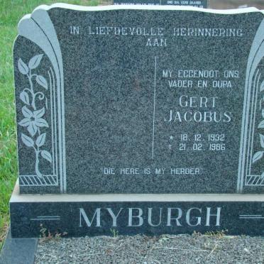 MYBURGH Gert Jacobus 1932-1986