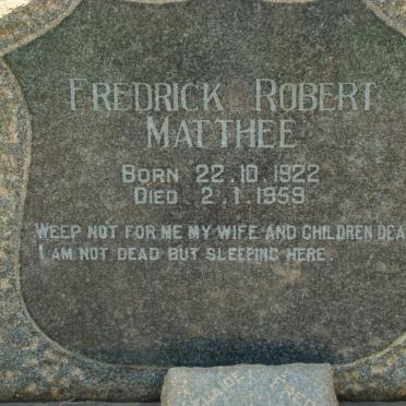 MATTHEE Fredrick Robert 1922-1958