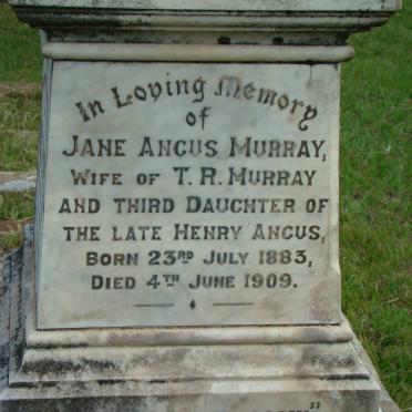 MURRAY Jane Angus 1883-1909