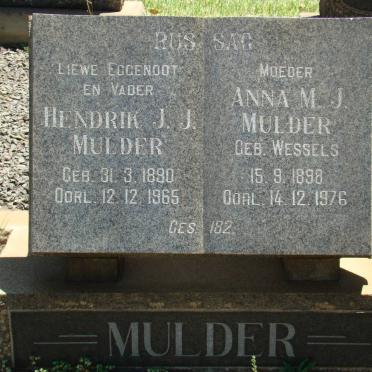 MULDER Hendrik J.J. 1890-1965 &amp; Anna M.J. WESSELS 1898-1976