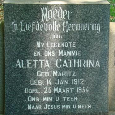 MARITZ Aletta Cathrina 1912-1954