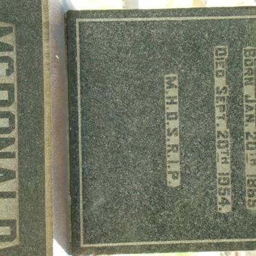 McDONALD Andrew 1865-1954