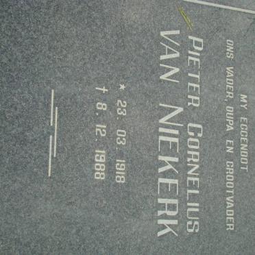 NIEKERK Pieter Cornelius, van 1918-1988