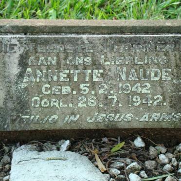 NAUDE Annette 1942-1942