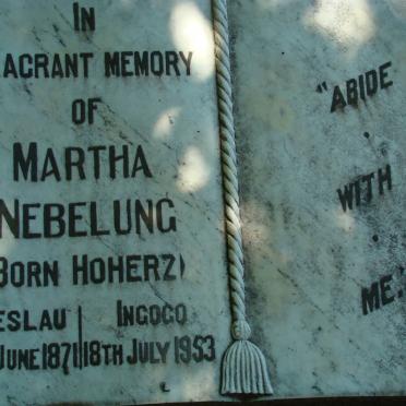 NEBELUNG Martha nee HOHERZ 1871-1953