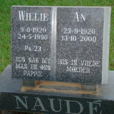 NAUDE Willie 1920-1990 &amp; An 1920-2000