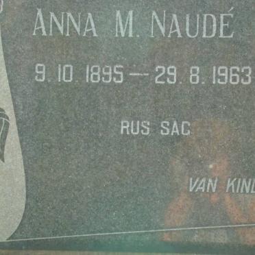 NAUDÉ Anna M. 1895-1963
