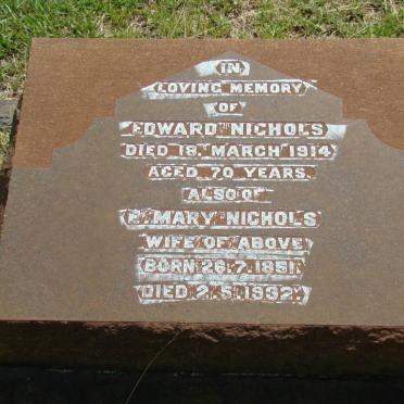 NICHOLS Edward -1914 &amp; E. Mary 1851-1932