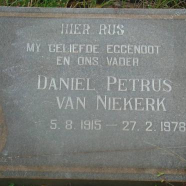 NIEKERK Daniel Petrus, van 1915-1978