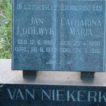 NIEKERK Jan Lodewyk, van 1888-1978 &amp; Catharina Maria 1899-1986