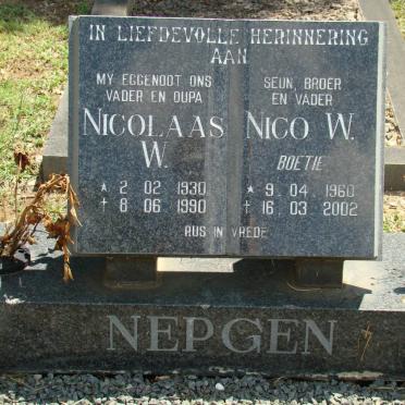 NEPGEN Nicolaas W. 1930-1990 :: NEPGEN Nico W. 1960-2002