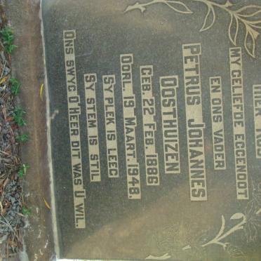 OOSTHUIZEN Petrus Johannes 1886-1948