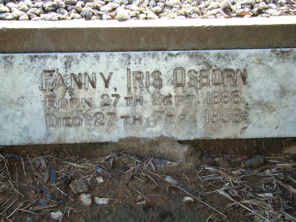 OSBORN Fanny Iris 1888-1958