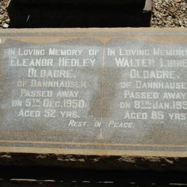 OLDACRE Walter Lionel -1951 &amp; Eleanor Hedley -1950