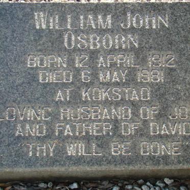OSBORN William John 1912-1981