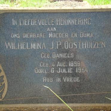 OOSTHUIZEN Wilhelmina J.P. nee DANIELS 1899-1954