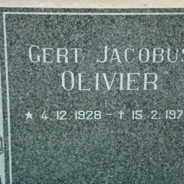 OLIVIER Gert Jacobus 1928-1977