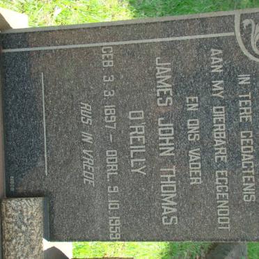 O'REILLY James John Thomas 1897-1959