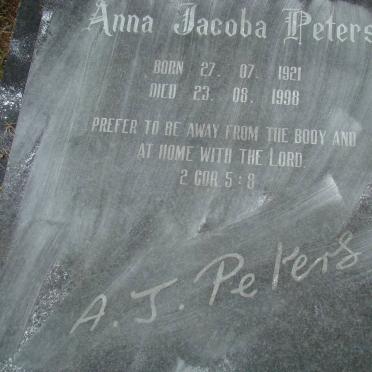 PETERS Anna Jacoba 1921-1998