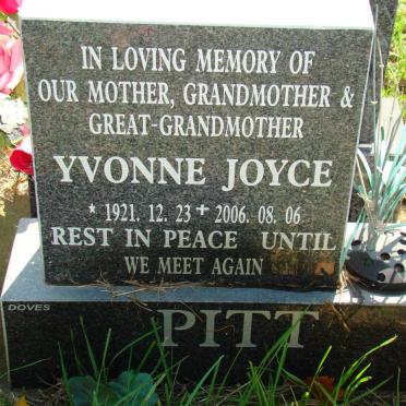 PITT Yvonne Joyce 1921-2006