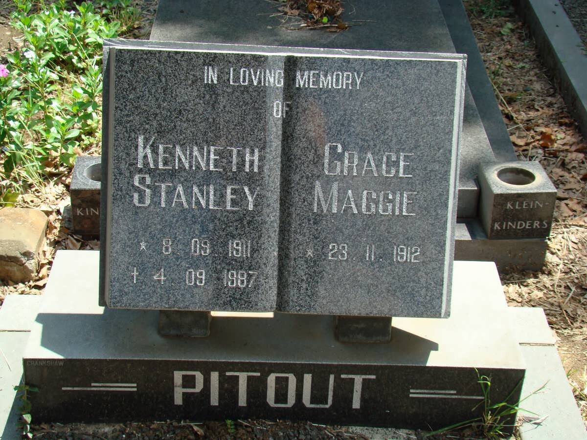 PITOUT Kenneth Stanley 1911-1987 &amp; Grace Maggie 1912-