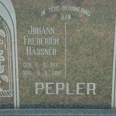 PEPLER Johanna  Frederich Hassner 1937-1988