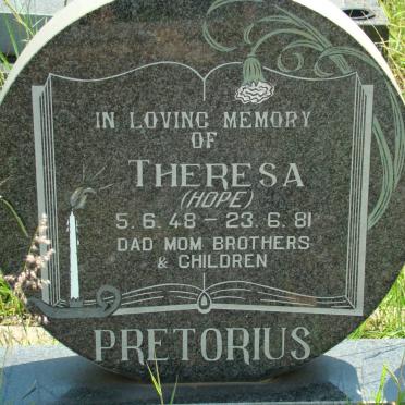 PRETORIUS Theresa 1948-1981