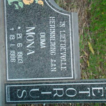 PRETORIUS Mona 1903-1986