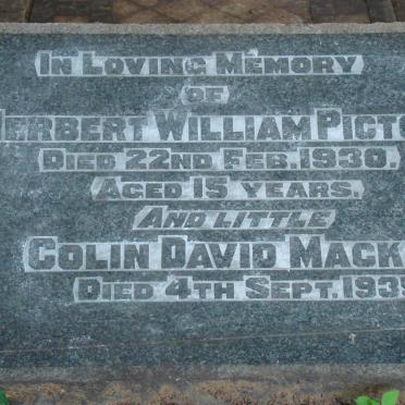 PICTOR Herbert William -1930 :: MACKAY Colin David -1935