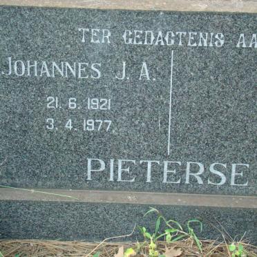 PIETERSE Johannes J.A. 1921-1977