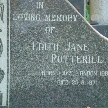 POTTERILL Edith Jane nee LAKE 1884-1971