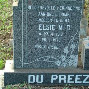 PREEZ Elsie M.C., du 1910-1978