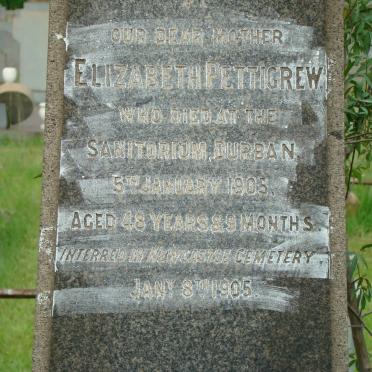 PETTIGREW Elizabeth -1905