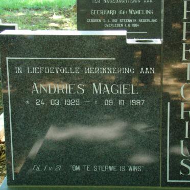 PRETORIUS Andries Magiel 1929-1987