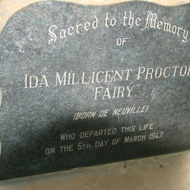 PROCTOR Ida Millicent nee DE NEUVILLE -1947