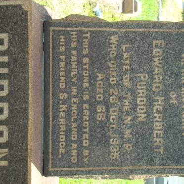 PURDON Edward Herbert -1935