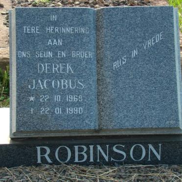 ROBINSON Derek Jacobus 1969-1990