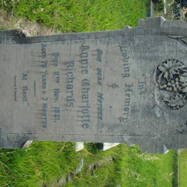 RICHARDS Annie Charlotte -1921