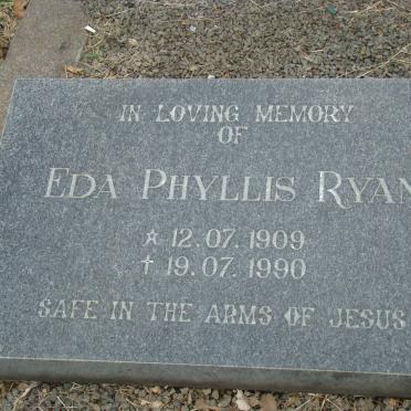 RYAN Eda Phyllis 1909-1990