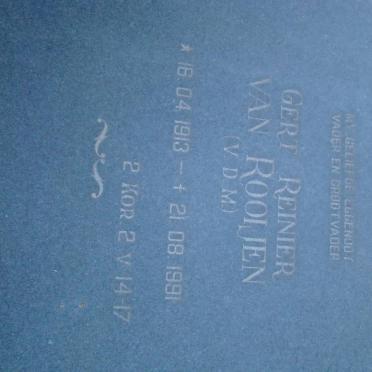 ROOIJEN Gert Renier, van 1913-1991