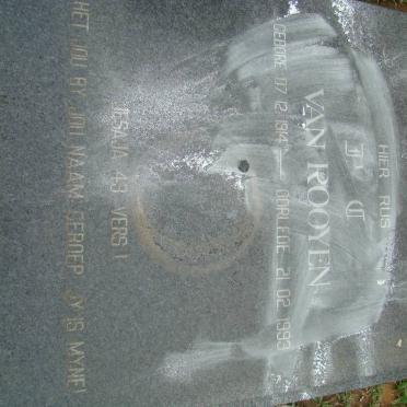 ROOYEN P.C., van 1914-1993