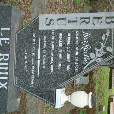 ROUX Bertus, le 1968-1986