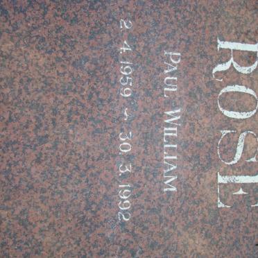 ROSE Paul William 1959-1992