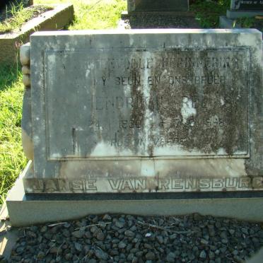 RENSBURG Hendrik ?, Janse van 1930-1968