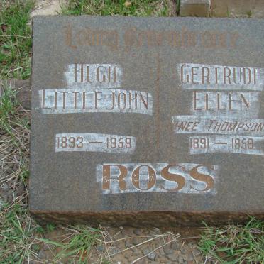ROSS Hugh 1893-1959 &amp; Gertrude Ellen THOMPSON 1891-1959